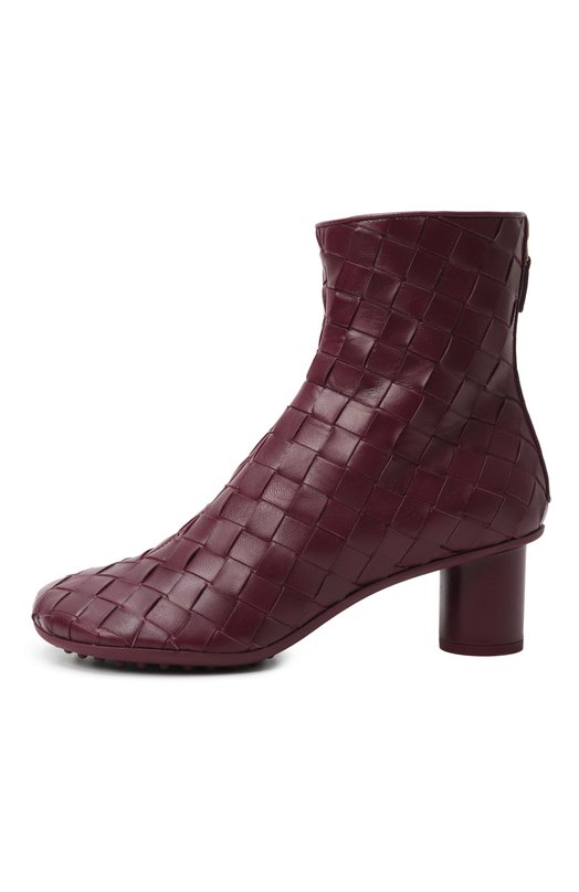 Кожаные ботильоны Atomic Bottega Veneta 811017/V2ED0 Бордовый  811017/V2ED0 Фото 4