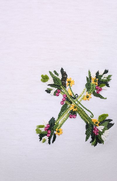 Хлопковая футболка OFF-WHITE белого цвета по цене 29850 руб., арт. 0WAA049E20JER0100155, фото 5 Хлопковая футболка OFF-WHITE, арт. 0WAA049E20JER0100155, фото 5