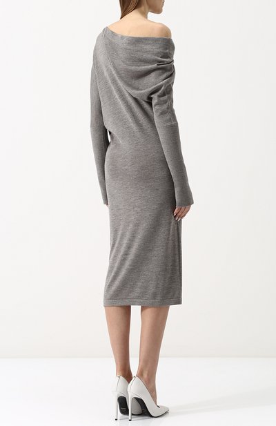Кашемировое платье-миди с открытым плечом TOM FORD, арт. ACK145-YAX087, фото 4