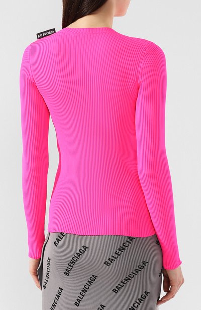 Пуловер BALENCIAGA розового цвета по цене 47150 руб., арт. 576322/T6146, фото 4 Пуловер BALENCIAGA, арт. 576322/T6146, фото 4
