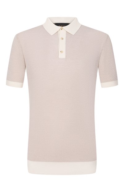 Мужская поло из шелка и хлопка BOSS CAMEL, арт. 50560501