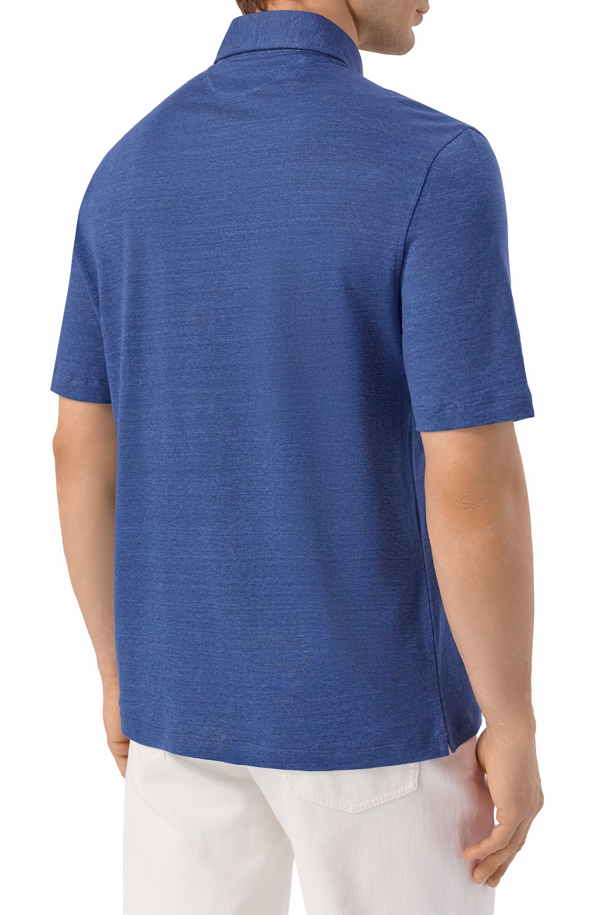 Поло изо льна и хлопка BRUNELLO CUCINELLI, арт. MR8273915, фото 4