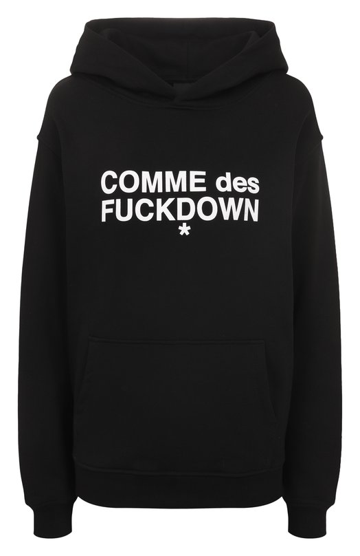 Хлопковое худи Comme des Fuckdown CFABW01205 Чёрный CFABW01205