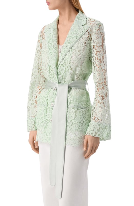 Жакет из хлопка и вискозы Dolce & Gabbana F5R56T/HLMEA Зелёный  F5R56T/HLMEA Фото 3