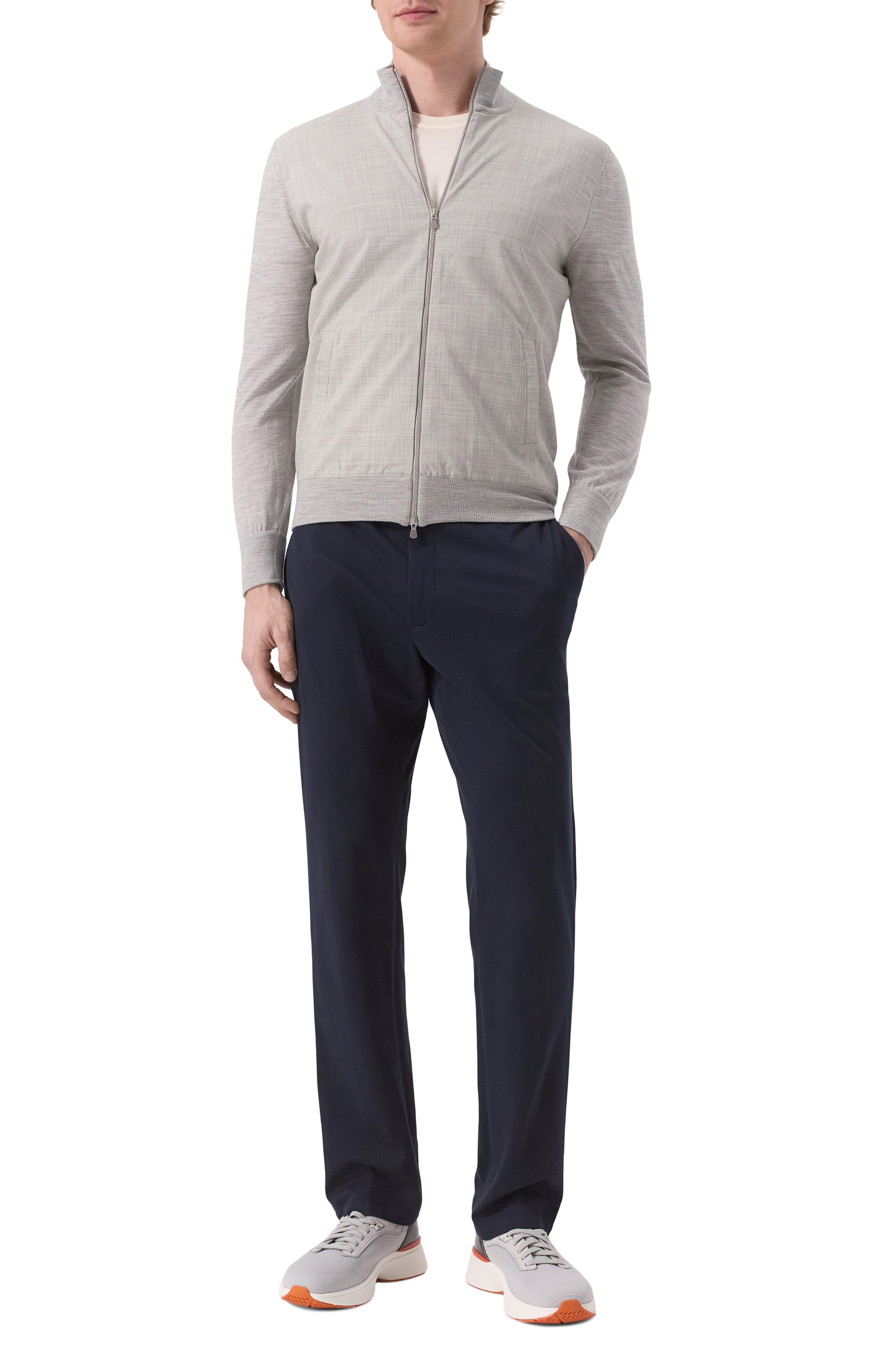 Текстильные кроссовки bounce SANTONI светло-серого цвета по цене 74650 руб., арт. MBBG22082BARC0FY, фото 2 Текстильные кроссовки bounce SANTONI, арт. MBBG22082BARC0FY, фото 2