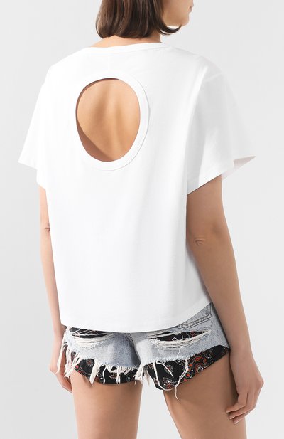 Хлопковая футболка ALEXANDERWANG.T белого цвета по цене 18350 руб., арт. 4CC1201033, фото 4 Хлопковая футболка ALEXANDERWANG.T, арт. 4CC1201033, фото 4