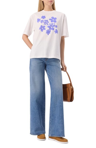 Хлопковая футболка MARNI, арт. THJET49P09/USCX40, фото 2