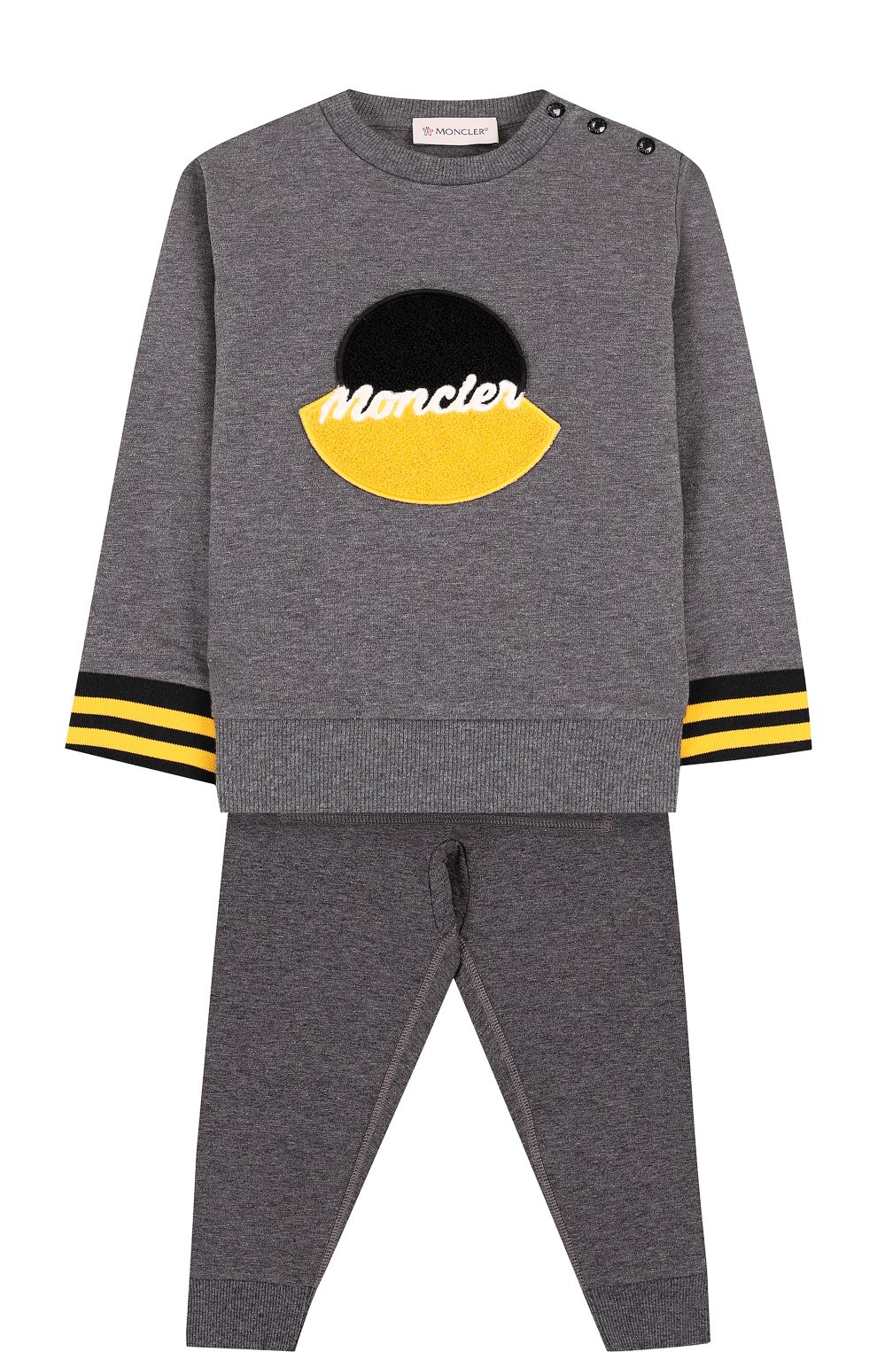 Хлопковый комплект из брюк и свитшота MONCLER ENFANT, арт. D2-951-88108-05-80996, фото 1