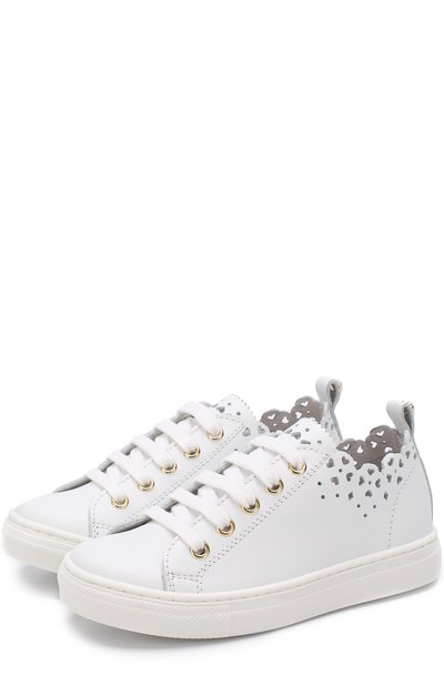 Кожаные кеды с перфорацией TWINSET, арт. HS88CU/28-34, фото 1