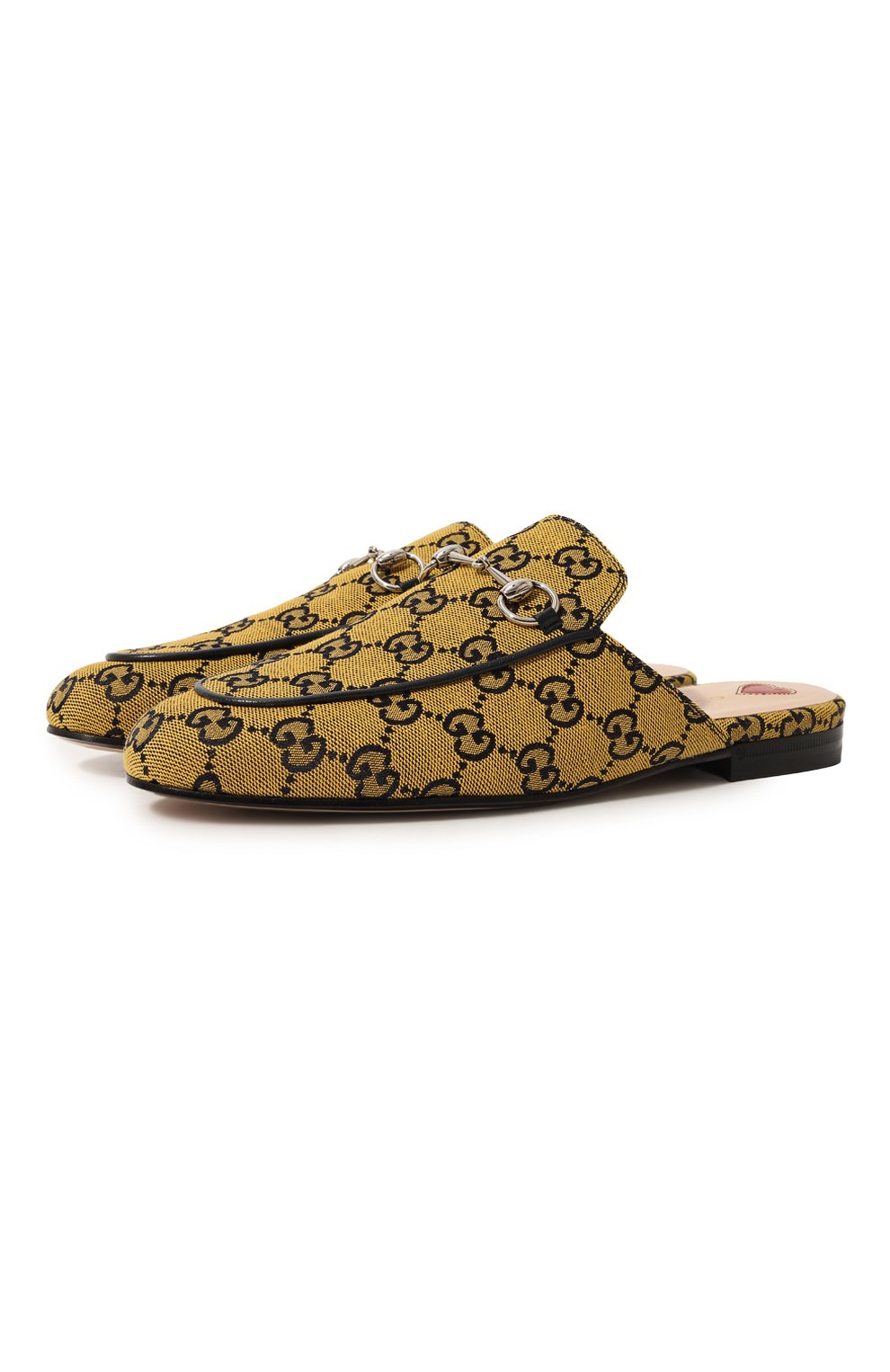 Текстильные сабо princetown gg GUCCI желтого цвета по цене 82080 руб., арт. 663670 9SF10, фото 1 Текстильные сабо princetown gg GUCCI, арт. 663670 9SF10, фото 1