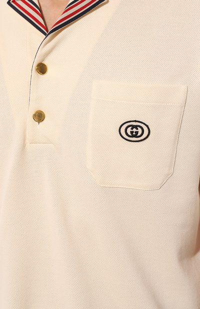 Хлопковое поло GUCCI, арт. 625351 XJCN3, фото 5