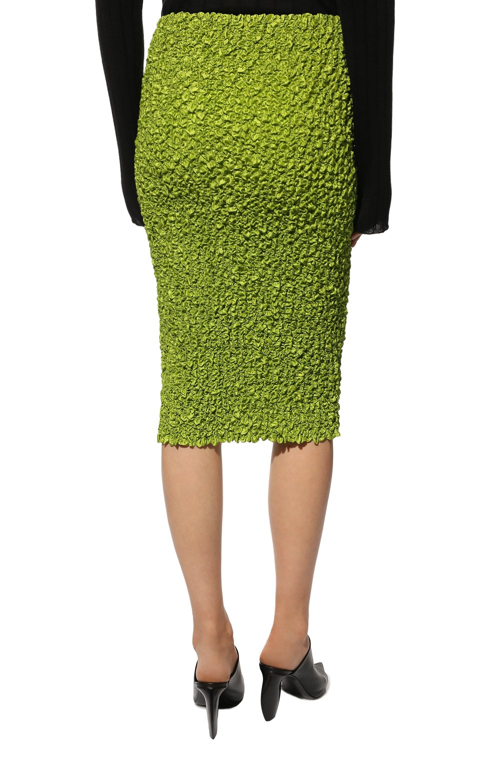 Юбка из вискозы DRIES VAN NOTEN салатового цвета по цене 84100 руб., арт. 221-010851-4260, фото 4 Юбка из вискозы DRIES VAN NOTEN, арт. 221-010851-4260, фото 4