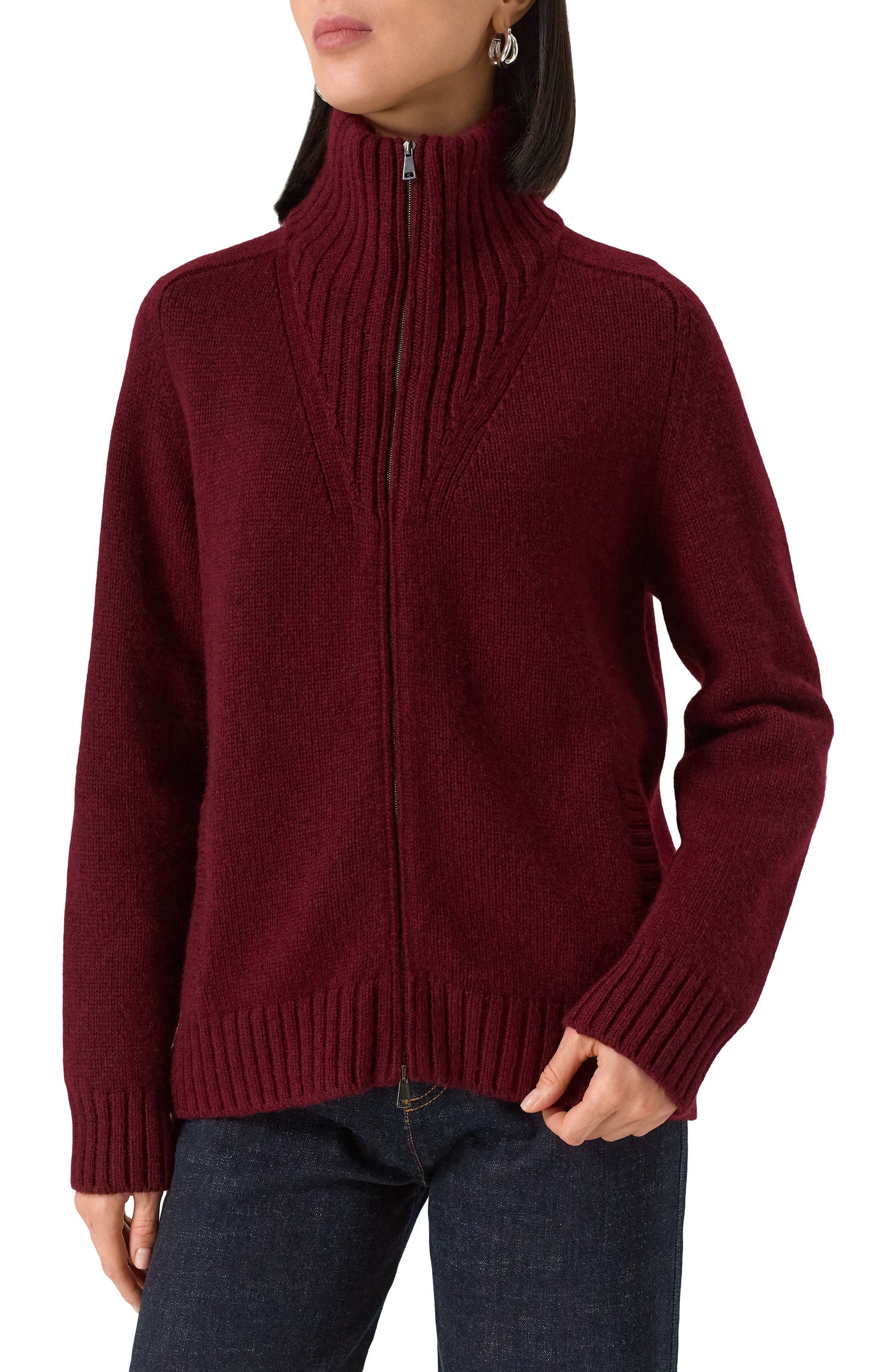 Кашемировый кардиган MVST бордового цвета по цене 251500 руб., арт. MUW127, фото 3 Кашемировый кардиган MVST, арт. MUW127, фото 3