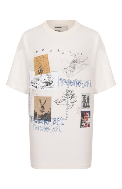 Женская хлопковая футболка DOMREBEL, арт. RABBIT H0LE T-SHIRT