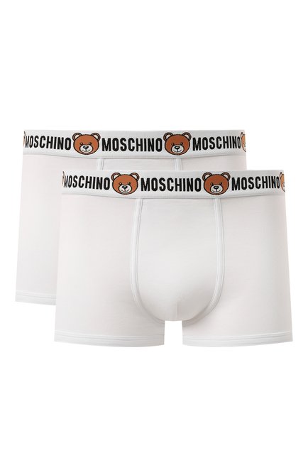 Мужские комплект из двух боксеров MOSCHINO белого цвета, арт. 231V1/A1387/4402 | Фото 1 (Нос: Не проставлено; Материал сплава: Проставлено)