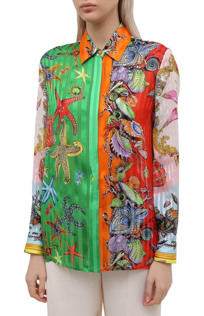 Шелковая рубашка VERSACE, арт. A82662/1F00979, фото 3