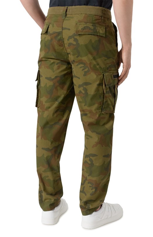 Хлопковые брюки-карго Aeronautica Militare 251PA1653CT3502 Хаки  251PA1653CT3502 Фото 4