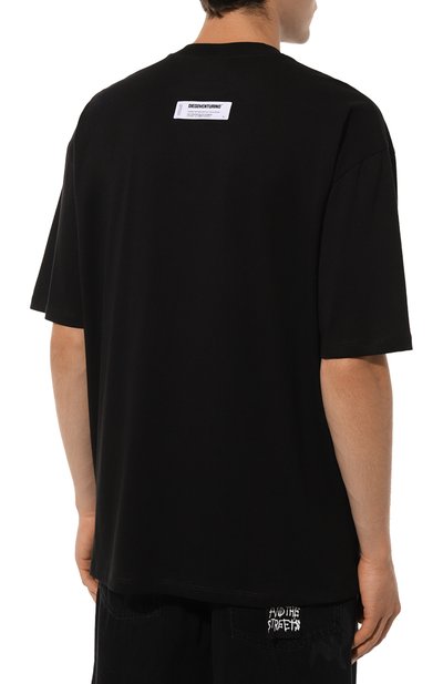 Хлопковая футболка DIEGO VENTURINO черного цвета по цене 17500 руб., арт. D3W4DVTS0HPP, фото 4 Хлопковая футболка DIEGO VENTURINO, арт. D3W4DVTS0HPP, фото 4