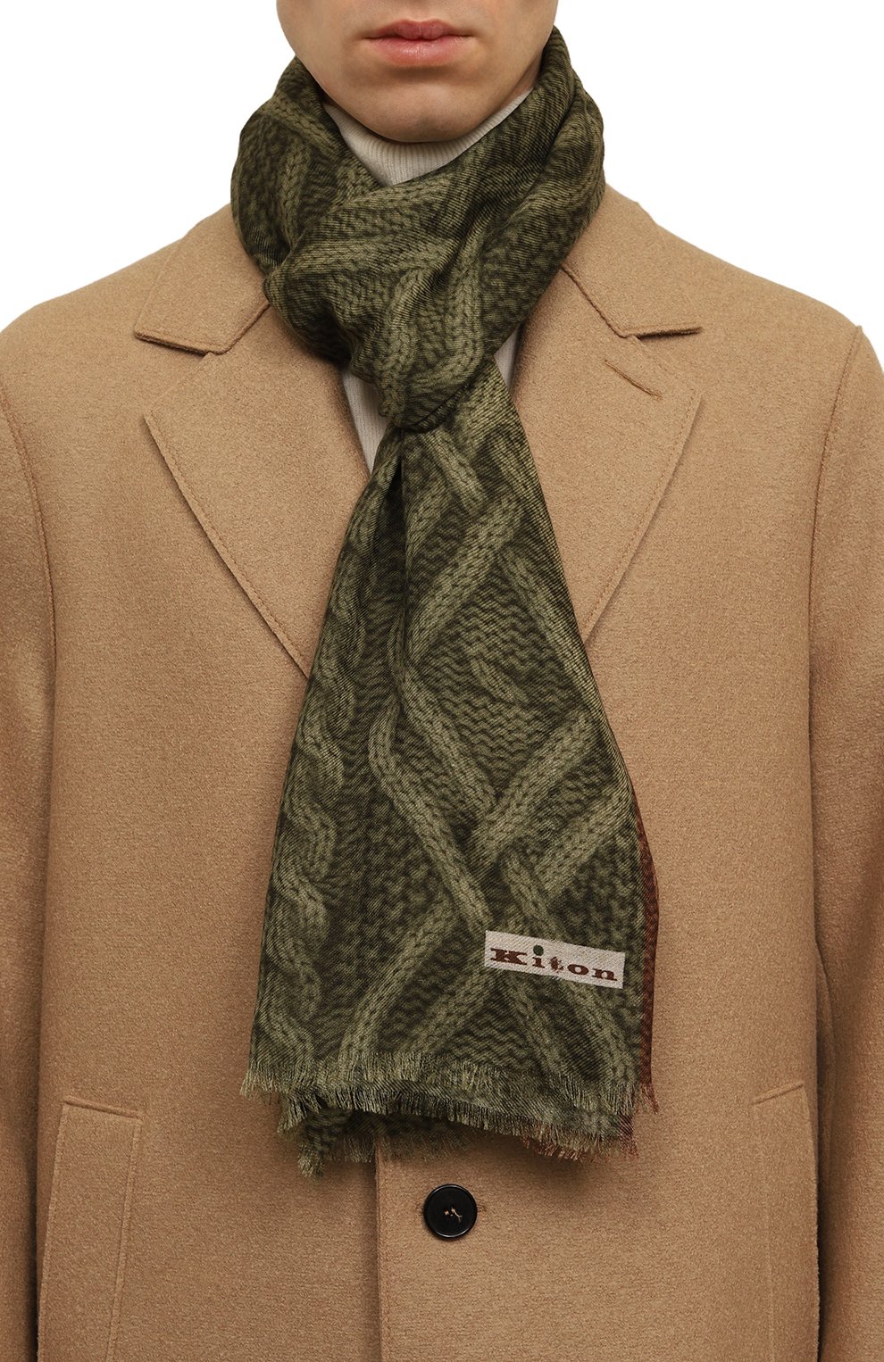 Шарф из шерсти и кашемира KITON, арт. USCIACK0261F15, фото 2