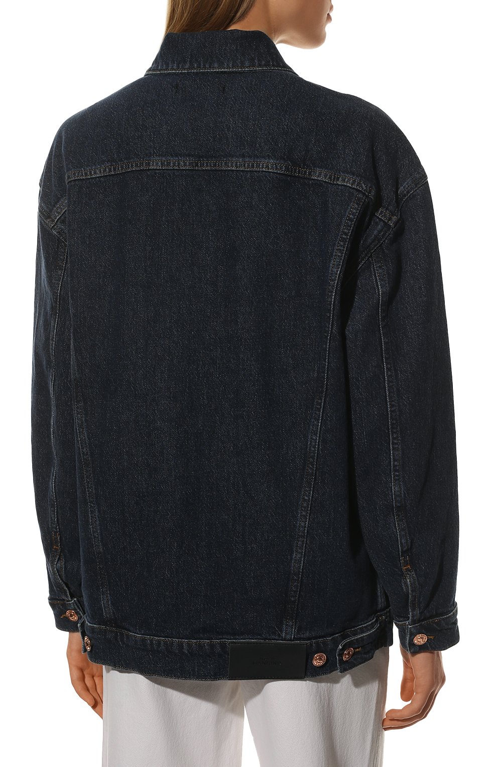 Джинсовая куртка 7 FOR ALL MANKIND темно-синего цвета по цене 29150 руб., арт. JSEJC100UC, фото 4 Джинсовая куртка 7 FOR ALL MANKIND, арт. JSEJC100UC, фото 4
