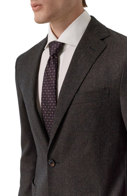 Шелковый галстук Canali 18/HJ04416 Фиолетовый  18/HJ04416 Фото 2