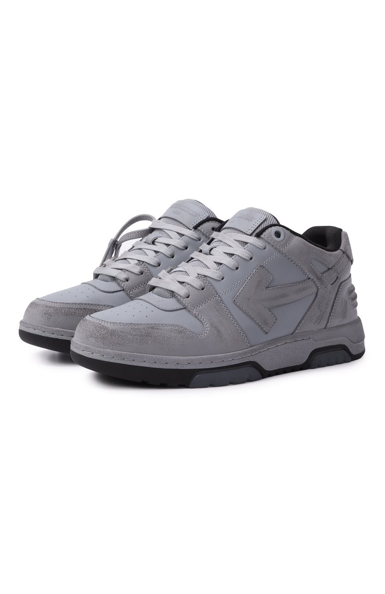Комбинированные кеды out of office OFF-WHITE, арт. 0MIA189S25LEA006, фото 1