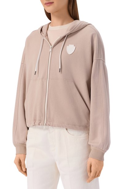 Хлопковая толстовка BRUNELLO CUCINELLI бежевого цвета по цене 161000 руб., арт. MG927VT406, фото 3 Хлопковая толстовка BRUNELLO CUCINELLI, арт. MG927VT406, фото 3