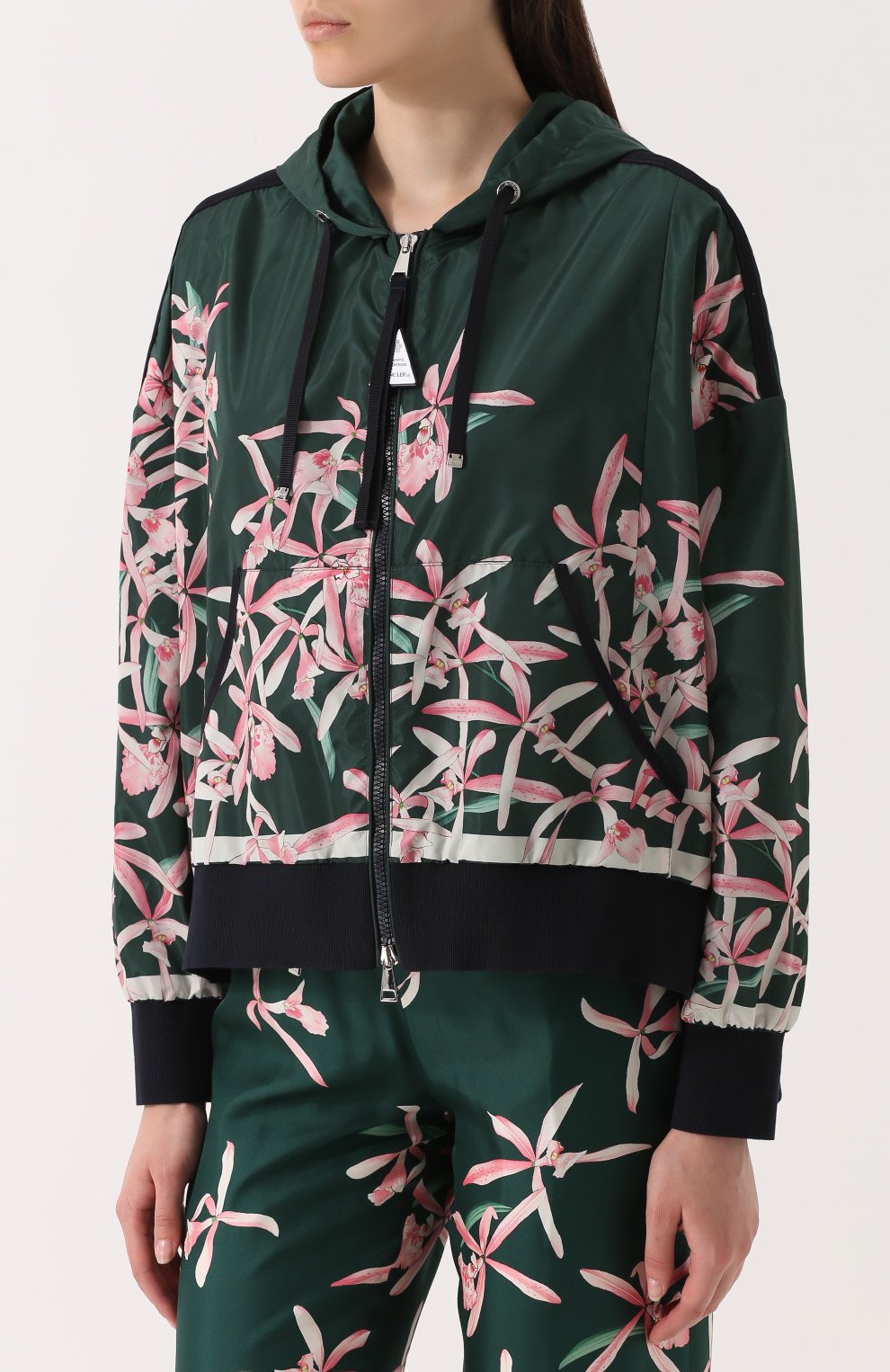 Ветровка свободног о кроя с цветочным принтом MONCLER, арт. C1-093-45174-00-53993, фото 3