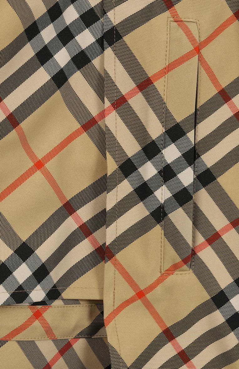 Женская куртка BURBERRY бежевого цвета, арт. 8087231 | Фото 7 (Материал внешний: Синтетический материал; Рукава: Длинные; Длина (верхняя одежда): Короткие; Кросс-КТ: Легкие, Куртка; Стили: Кэжуэл)
