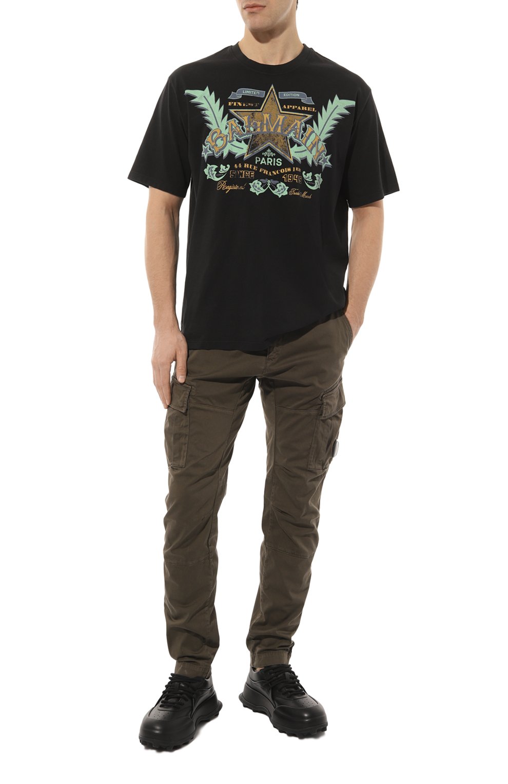 Хлопковая футболка BALMAIN, арт. CH1EG000/GD28, фото 2