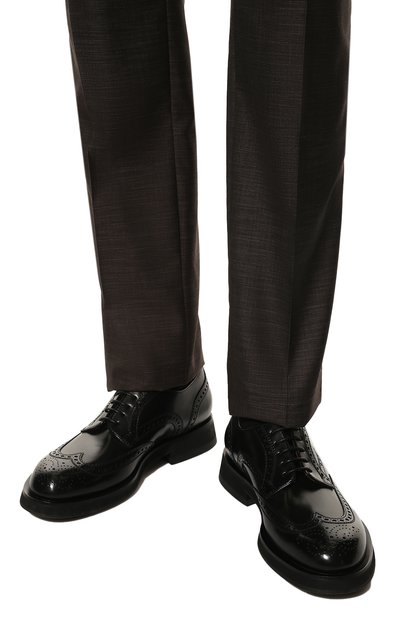 Кожаные дерби SANTONI черного цвета по цене 69550 руб., арт. MCCG17872JW2IPWEN01, фото 3 Кожаные дерби SANTONI, арт. MCCG17872JW2IPWEN01, фото 3
