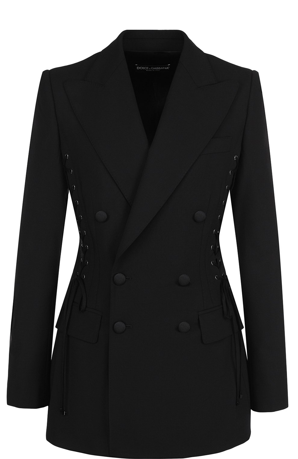 Однотонный двубортный жакет со шнуровкой DOLCE & GABBANA, арт. F293KT/FUBEH, фото 1