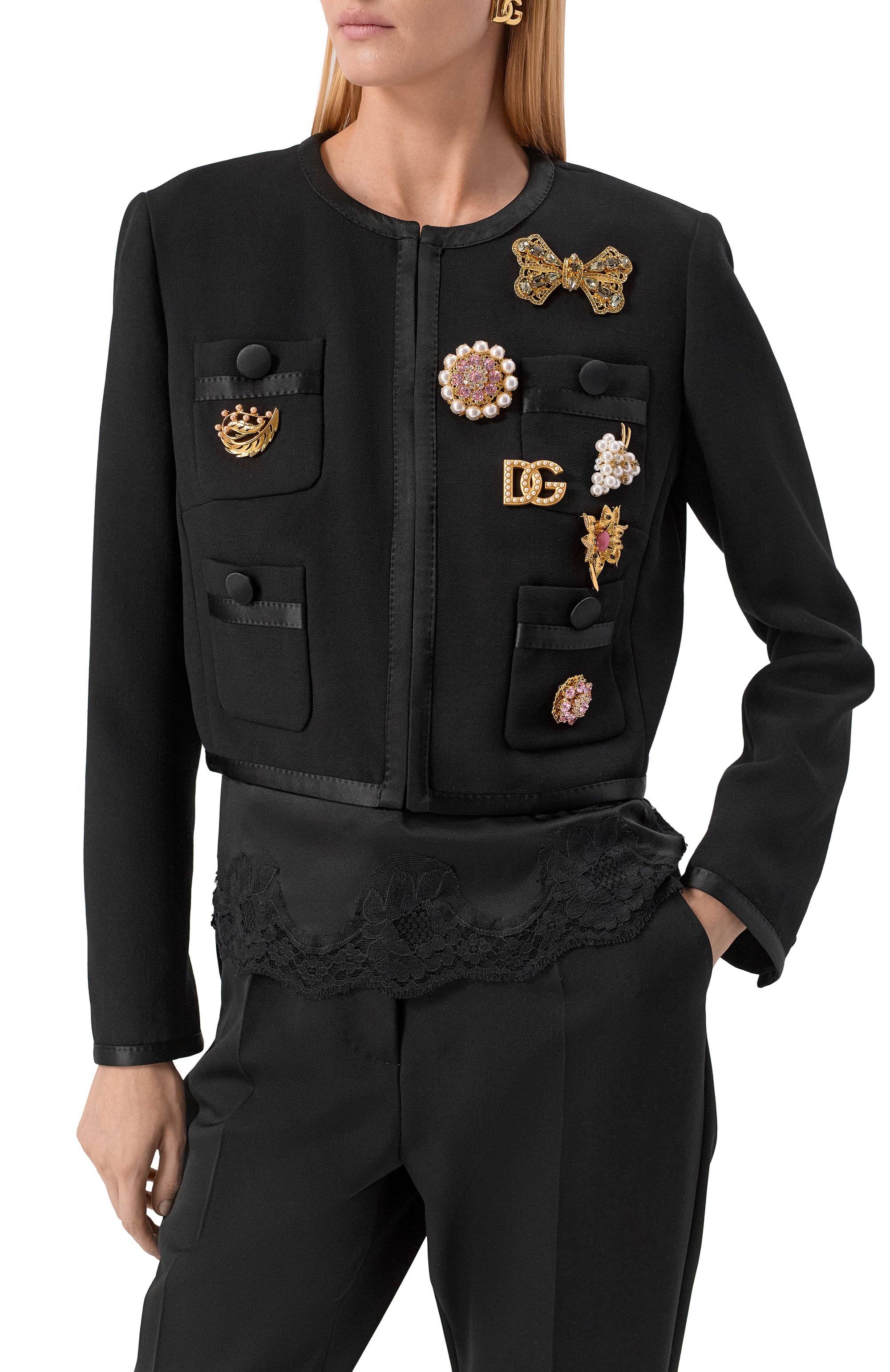 Жакет из шерсти шелка DOLCE & GABBANA, арт. F27CEZ/FU2L8, фото 3