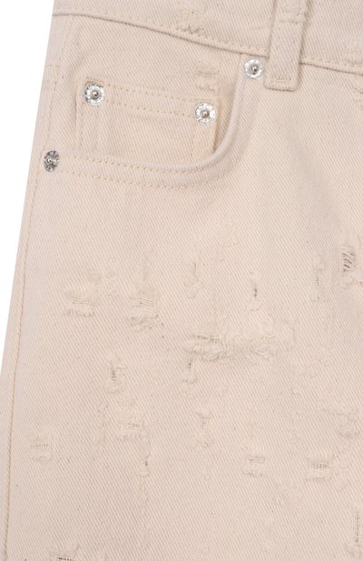 Джинсы MSGM KIDS кремового цвета по цене 17450 руб., арт. S6MSJBDP149, фото 3 Джинсы MSGM KIDS, арт. S6MSJBDP149, фото 3