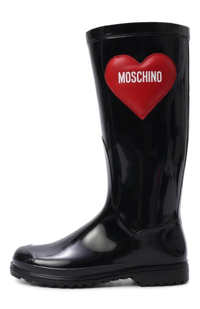 Резиновые сапоги MOSCHINO черного цвета по цене 12600 руб., арт. 84289/VAR1_001, фото 2 Резиновые сапоги MOSCHINO, арт. 84289/VAR1_001, фото 2