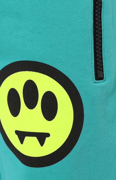 Хлопковые джоггеры BARROW бирюзового цвета по цене 23750 руб., арт. 034108_W, фото 5 Хлопковые джоггеры BARROW, арт. 034108_W, фото 5