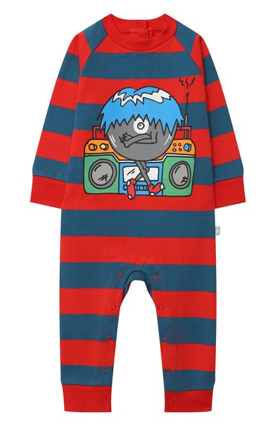 Хлопковый комбинезон STELLA MCCARTNEY красного цвета по цене 5615 руб., арт. 601030/SPJ91, фото 1 Хлопковый комбинезон STELLA MCCARTNEY, арт. 601030/SPJ91, фото 1