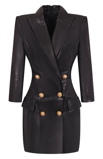 Женское кожаное платье BALMAIN, арт. FF0R9391/LD63
