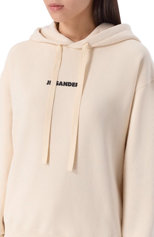Хлопковое худи Jil Sander J40GU0123/J20010 Кремовый  J40GU0123/J20010 Фото 5