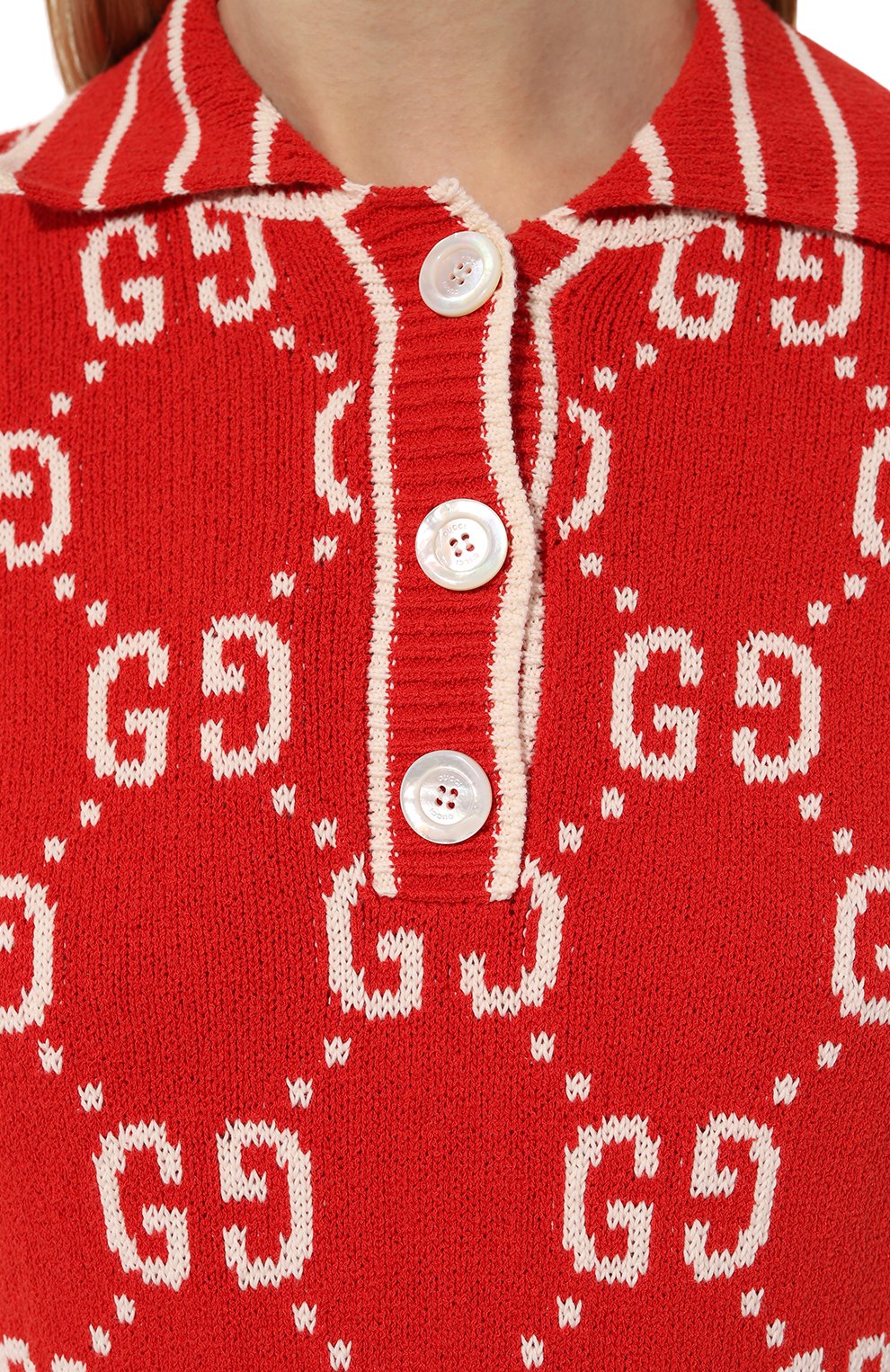 Хлопковое платье GUCCI, арт. 753920/XKCAN, фото 5