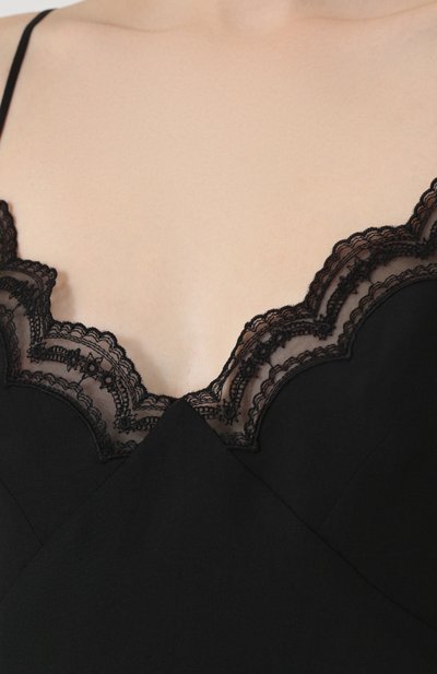 Шелковое платье-комбинация с кружевной отделкой CHLOÉ, арт. 17HR088-17H004, фото 5