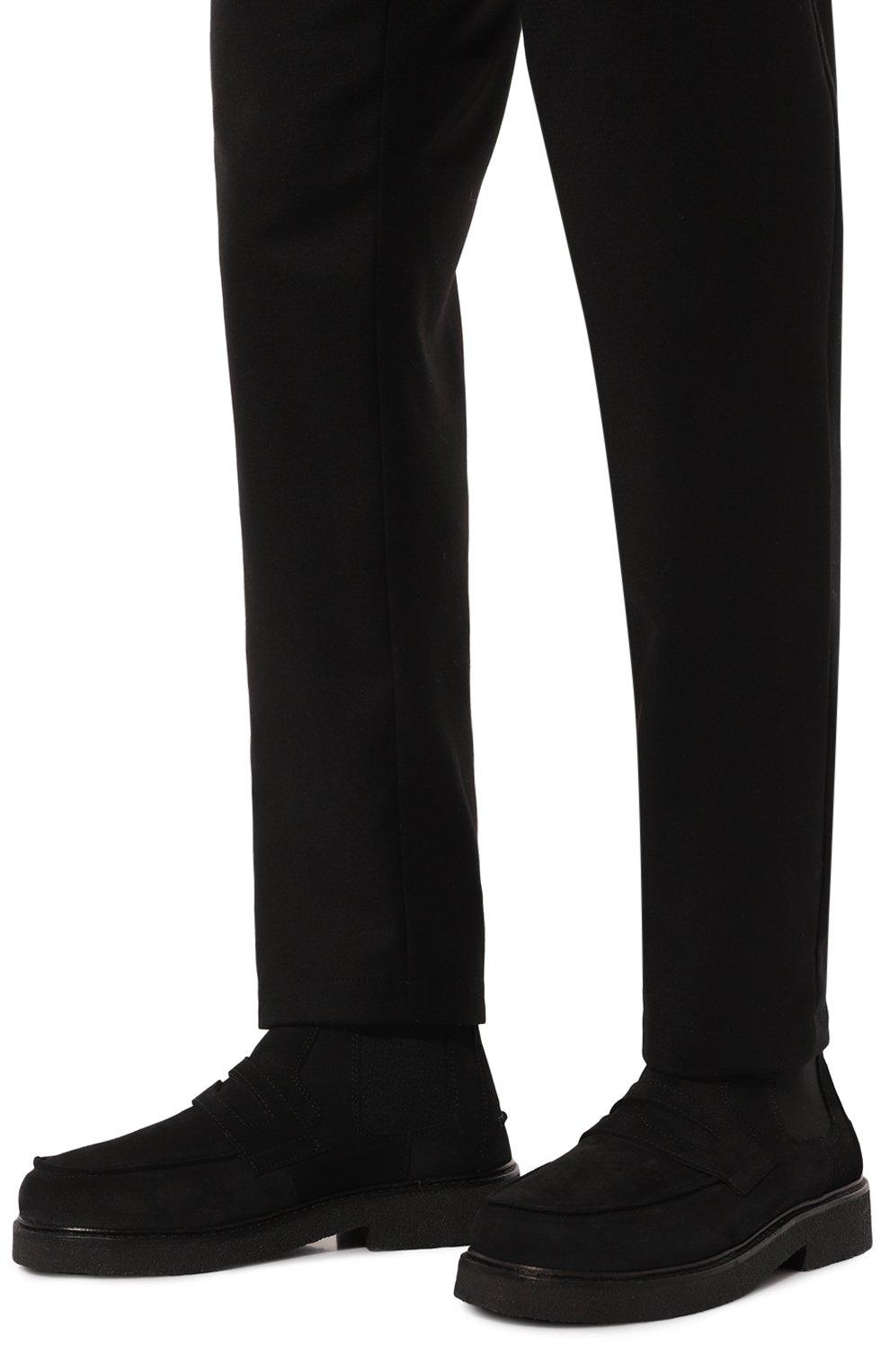 Замшевые челси INUIKII черного цвета по цене 38850 руб., арт. 55207-090, фото 3 Замшевые челси INUIKII, арт. 55207-090, фото 3