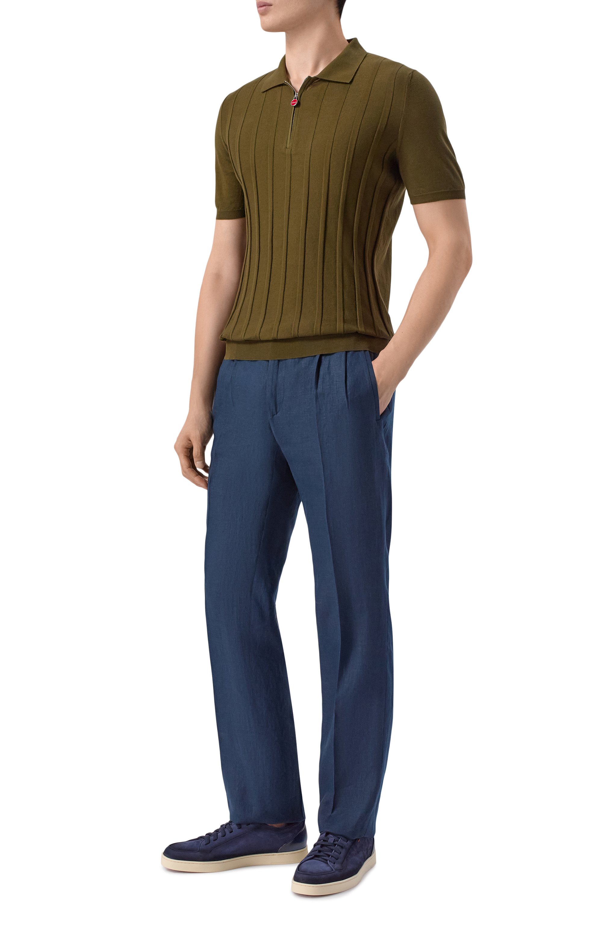 Льняные брюки KITON, арт. UPN01H09690, фото 2