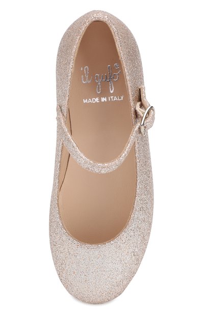 Туфли с ремешком IL GUFO золотого цвета по цене 14650 руб., арт. G234/TESSUT0 DINER0/27-30, фото 4 Туфли с ремешком IL GUFO, арт. G234/TESSUT0 DINER0/27-30, фото 4