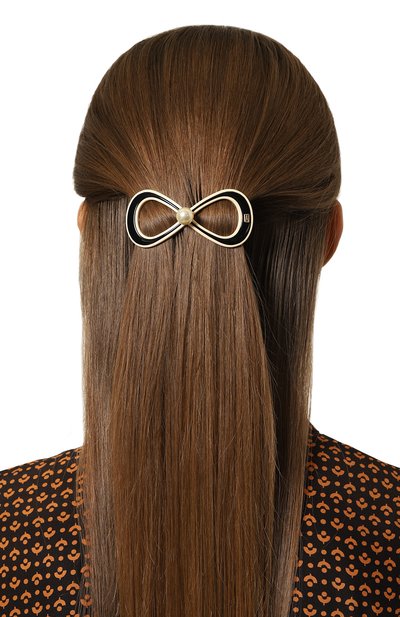 Заколка для волос ALEXANDRE DE PARIS черного цвета по цене 14520 руб., арт. AA8-18375-02 W, фото 2 Заколка для волос ALEXANDRE DE PARIS, арт. AA8-18375-02 W, фото 2