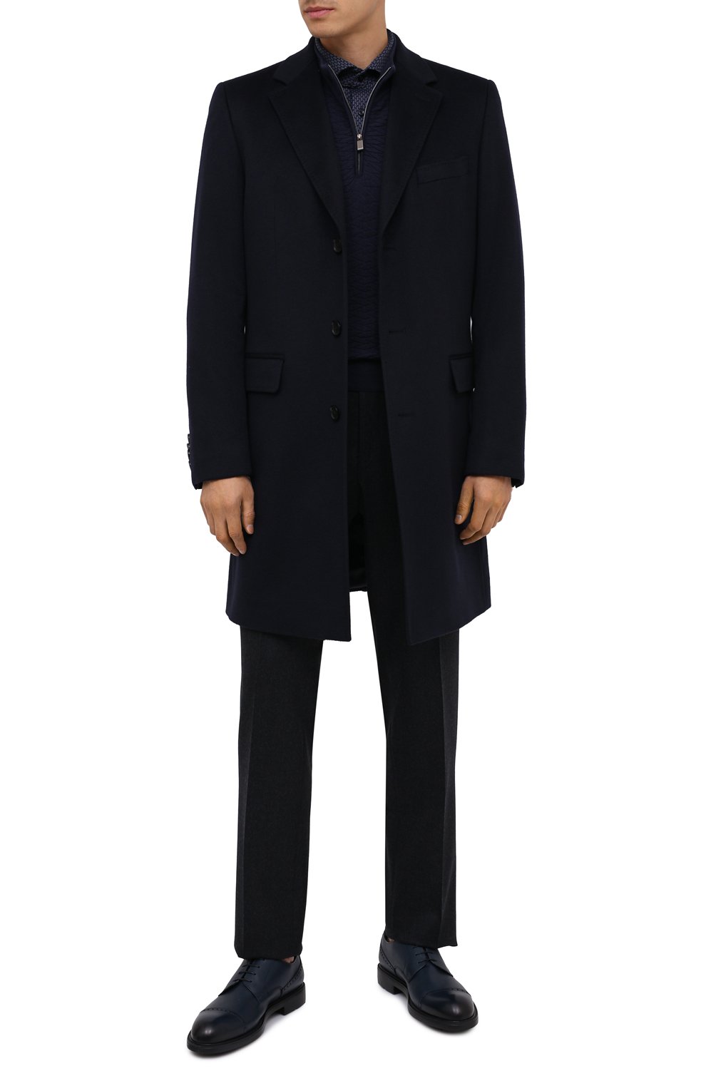 Рубашка BOSS темно-синего цвета по цене 15450 руб., арт. 50439972, фото 2 Рубашка BOSS, арт. 50439972, фото 2