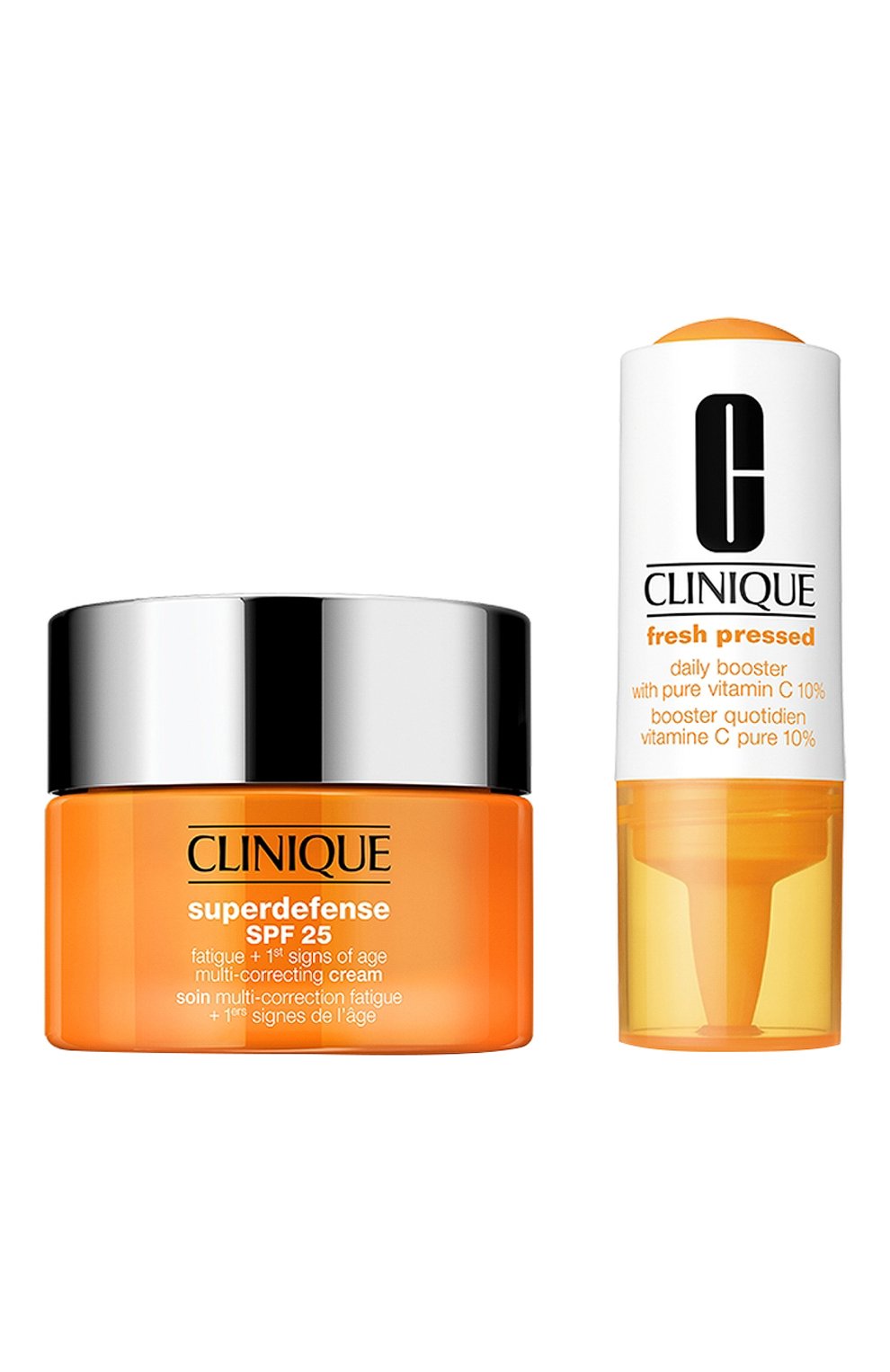 Набор для ухода за кожей superdefense cream + fresh pressed CLINIQUE бесцветного цвета по цене 2550 руб., арт. KXC4-01, фото 1 Набор для ухода за кожей superdefense cream + fresh pressed CLINIQUE, арт. KXC4-01, фото 1