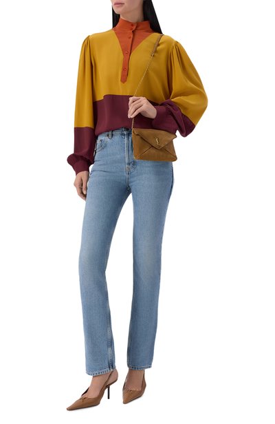 Клатч cassandre small SAINT LAURENT коричневого цвета по цене 198500 руб., арт. 855569/1U80W, фото 3 Клатч cassandre small SAINT LAURENT, арт. 855569/1U80W, фото 3