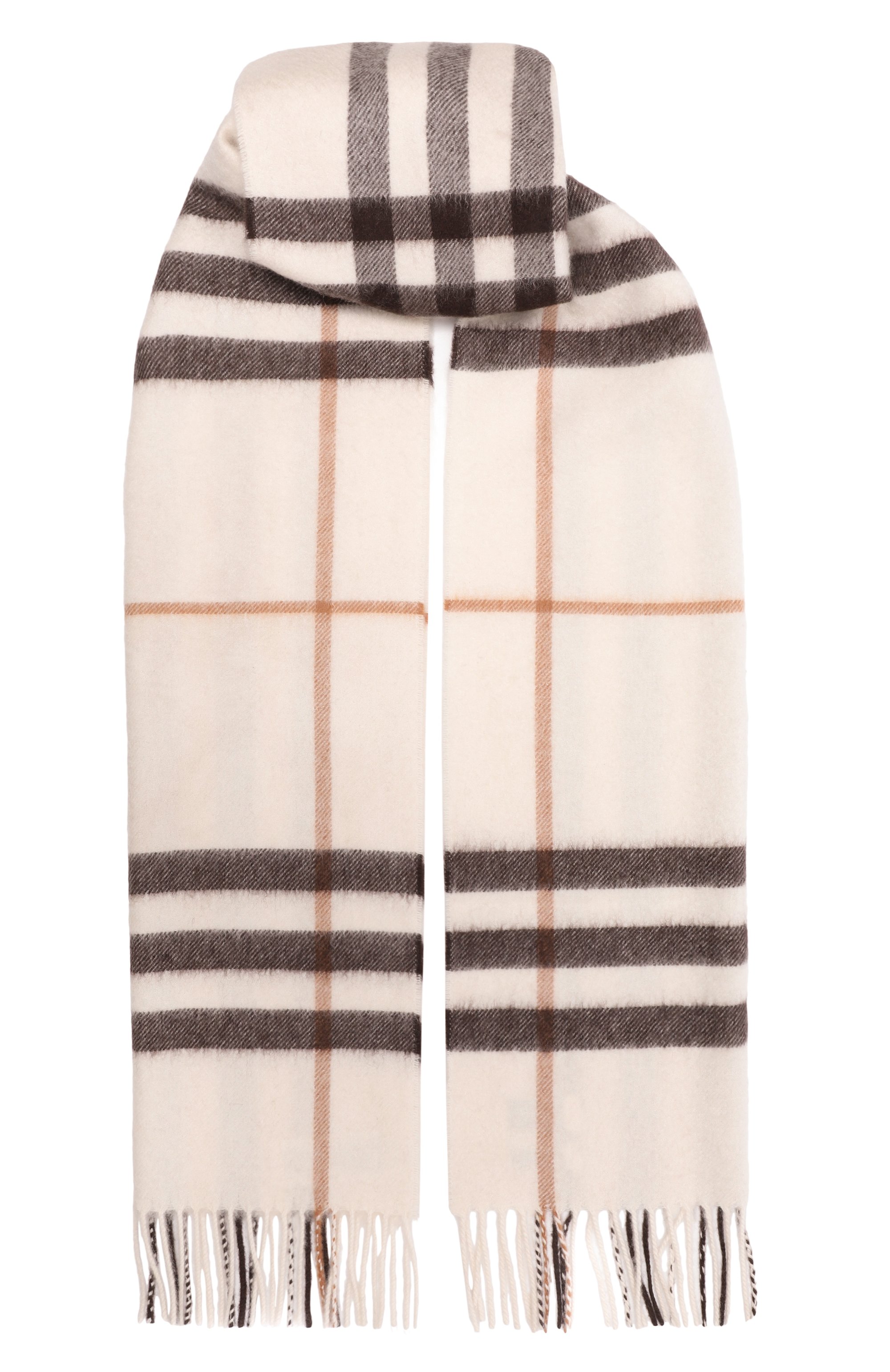 Кашемировый шарф BURBERRY кремового цвета по цене 75450 руб., арт. 8112634, фото 1 Кашемировый шарф BURBERRY, арт. 8112634, фото 1