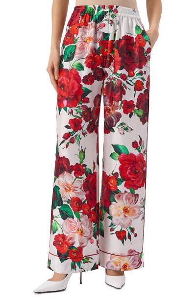 Шелковые брюки DOLCE & GABBANA, арт. FTAMPT/IS1ZD, фото 3